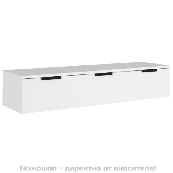 Стенен шкаф, бял, 102x30x20 см, инженерно дърво