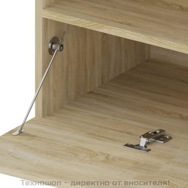 ТВ шкаф с LED осветление, дъб сонома, 75x35x40 см