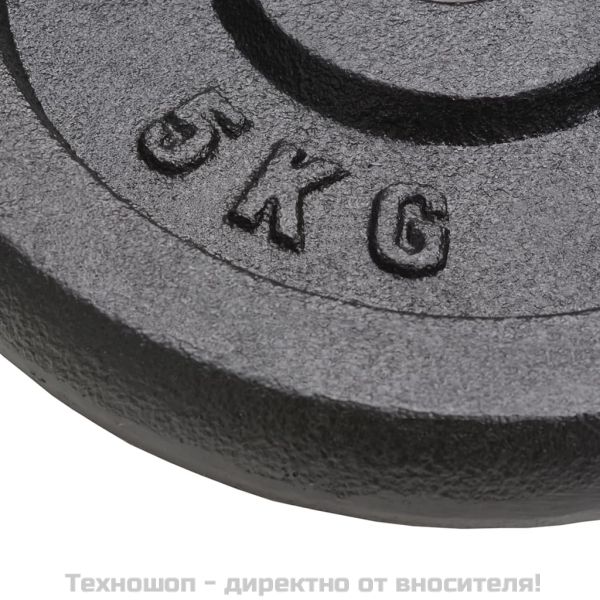 Дискове за тежести, 4 бр, 2x10 кг+2x5 кг, чугун