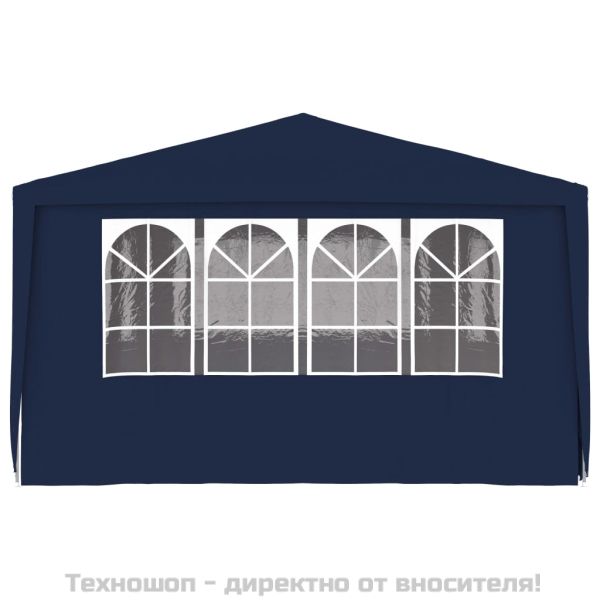 Професионална парти шатра със стени 4x6 м синя 90 г/м²