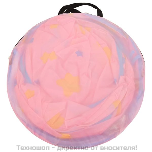 Детска палатка за игра, розова, 301x120x128 см