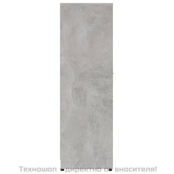 Шкаф за баня, бетонно сиво, 30x30x95 см, инженерно дърво