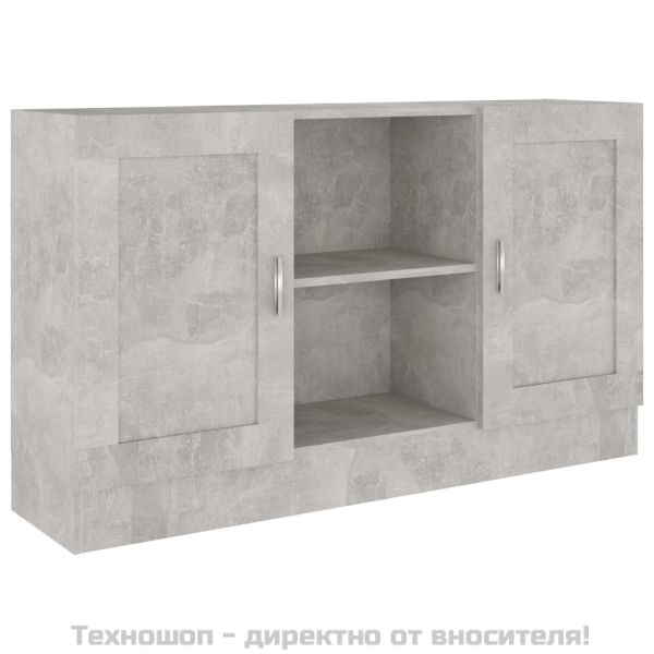 Бюфет, бетонно сив, 120x30,5x70 см, ПДЧ