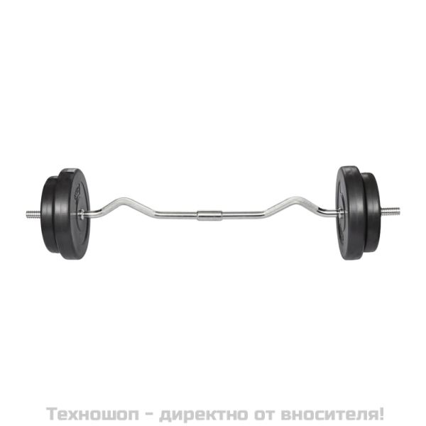 Извит лост за вдигане на тежести, 30 кг