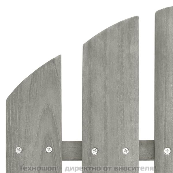 Градински люлеещ стол, дърво, сив