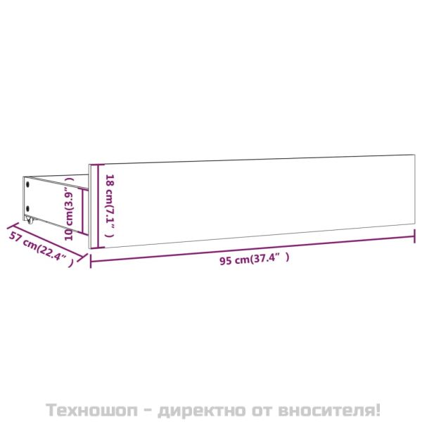 Чекмеджета за легло, 4 бр, бели, бор масив