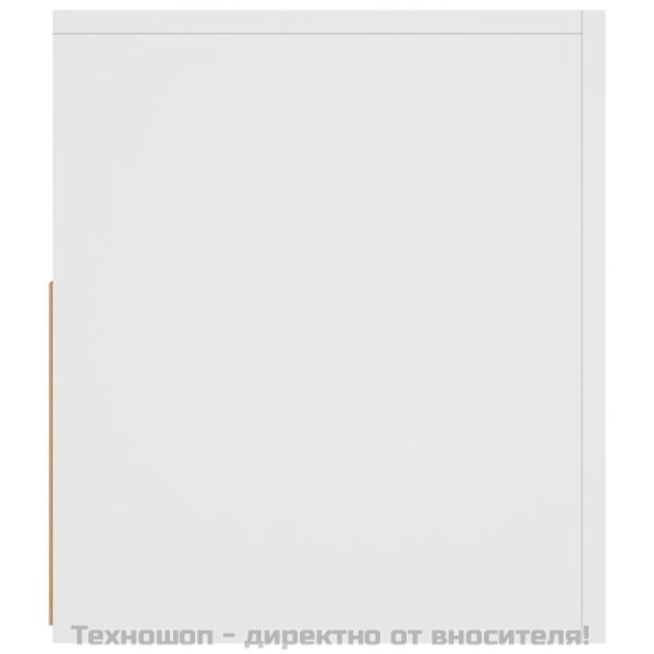 ТВ шкаф с LED осветление, бял, 120x35x40 см