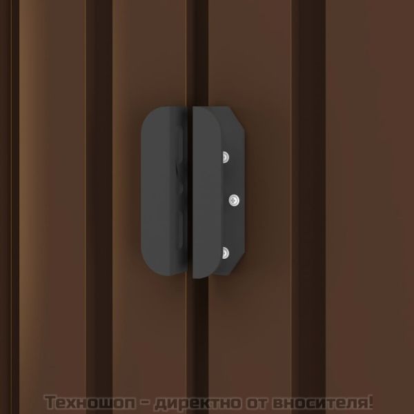 Градинска барака за съхранение, кафява, 204x132x186 см, стомана