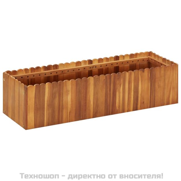 Градинска повдигната леха, 100x30x25 см, акациево дърво масив