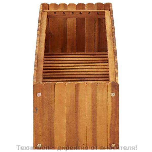 Градинска повдигната леха, 100x30x25 см, акациево дърво масив