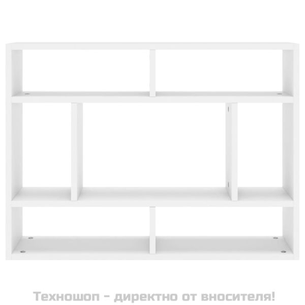 Стенен рафт, бял, 75x16x55 см, инженерно дърво