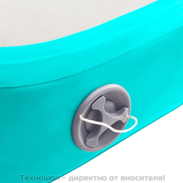 Надуваем дюшек за гимнастика с помпа, 400x100x15 см, PVC, зелен