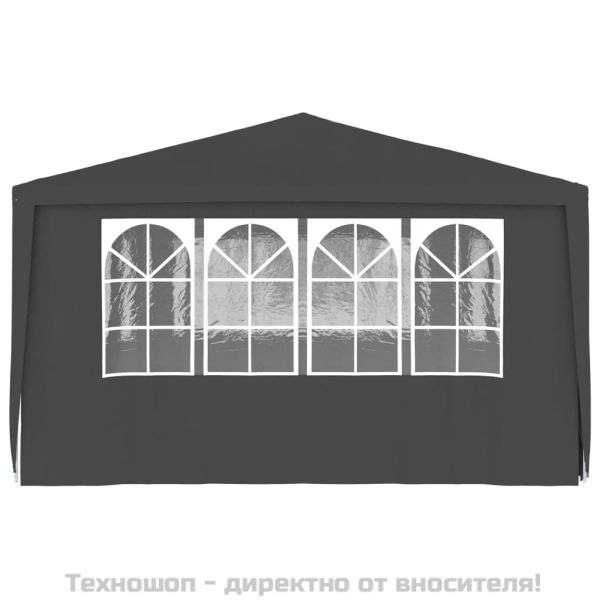 Професионална парти шатра със стени 4х6 м антрацит 90 г/м²