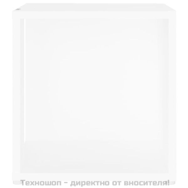 Странична маса, бяла, 33x33x34,5 см, инженерно дърво