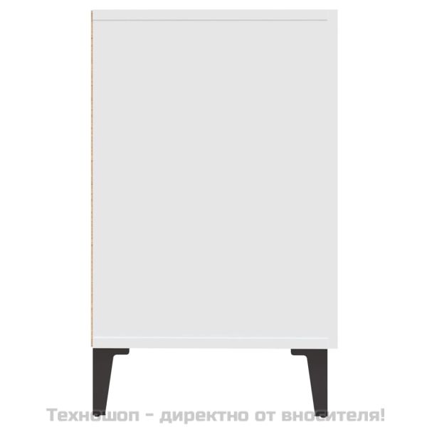 Сайдборд, бял, 100x36x60 см, инженерно дърво