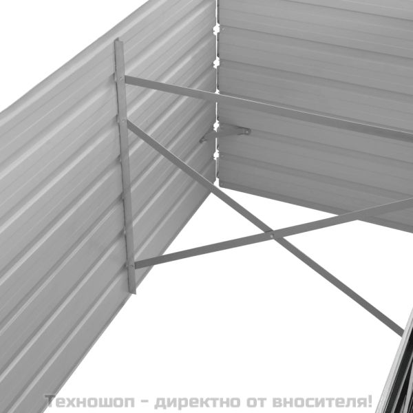 Градинска висока леха антрацит 320x80x45 см поцинкована стомана