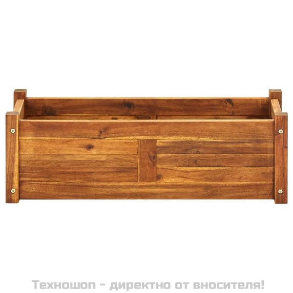 Градинска повдигната леха, акациево дърво, 76x27,6x25 см