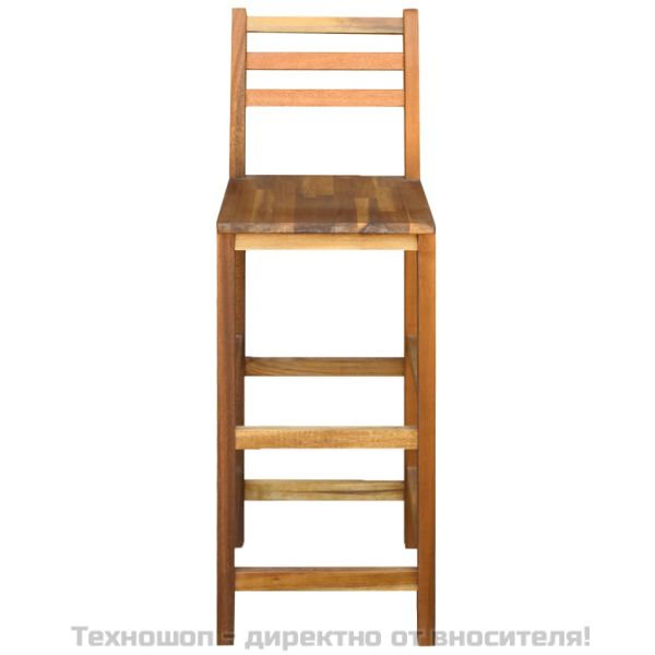 Бар столове, 2 бр, акациево дърво масив