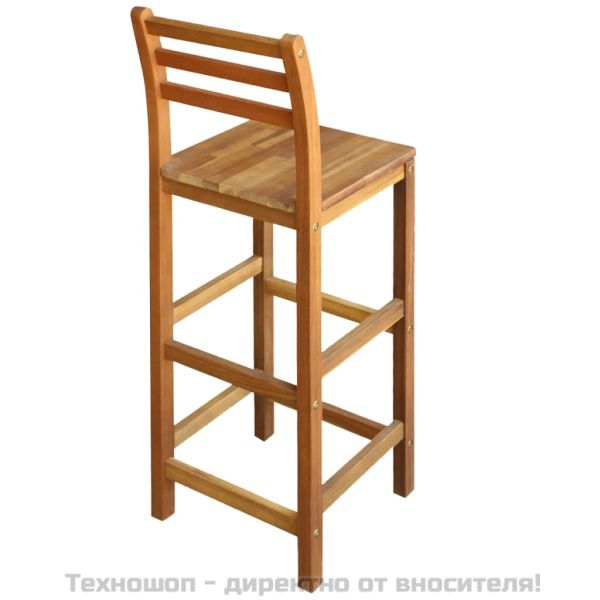 Бар столове, 2 бр, акациево дърво масив