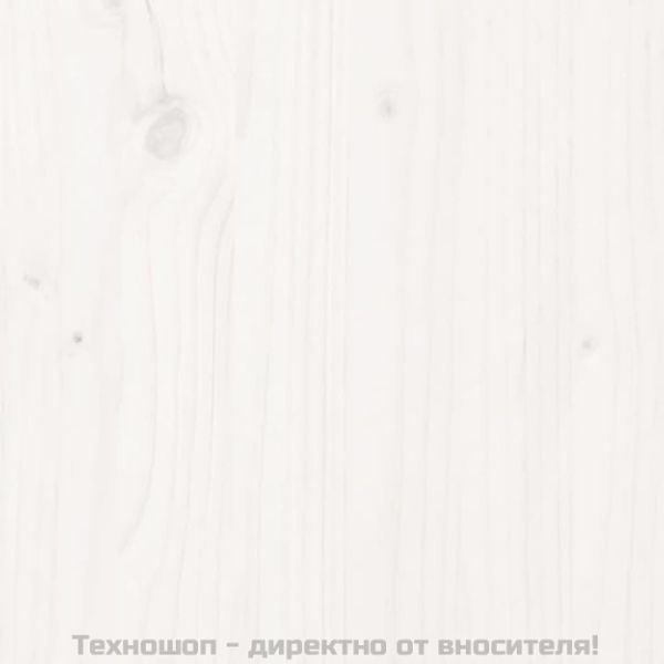 Сайдборд, бял, 31,5x34x75 см, бор масив