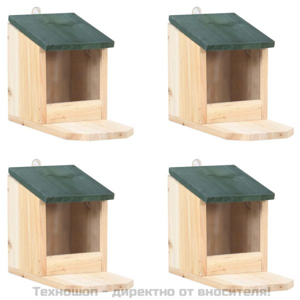 Къщички за катерички, 4 бр, чам