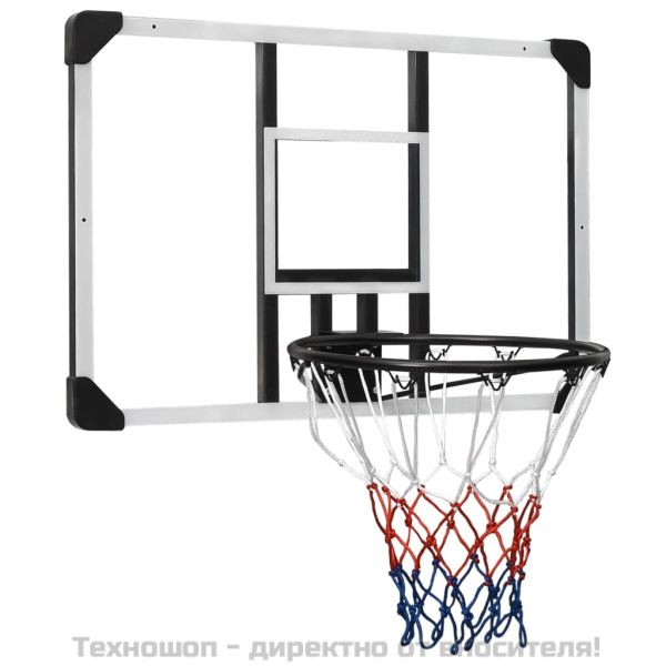 Баскетболно табло, прозрачно, 90x60x2,5 см, поликарбонат