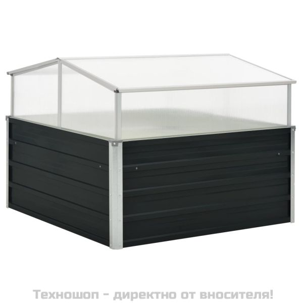 Парник, антрацит, 100x100x77 см, поцинкована стомана