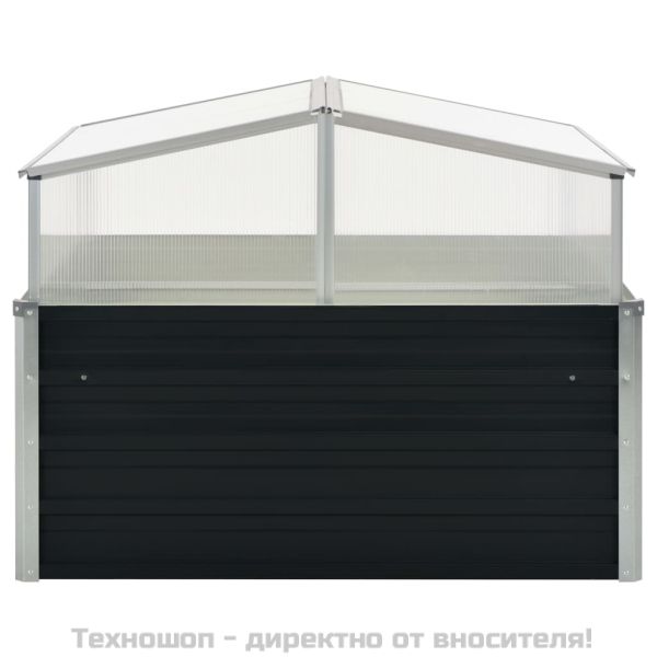 Парник, антрацит, 100x100x77 см, поцинкована стомана