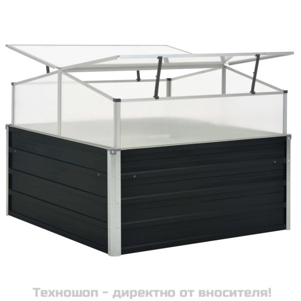 Парник, антрацит, 100x100x77 см, поцинкована стомана