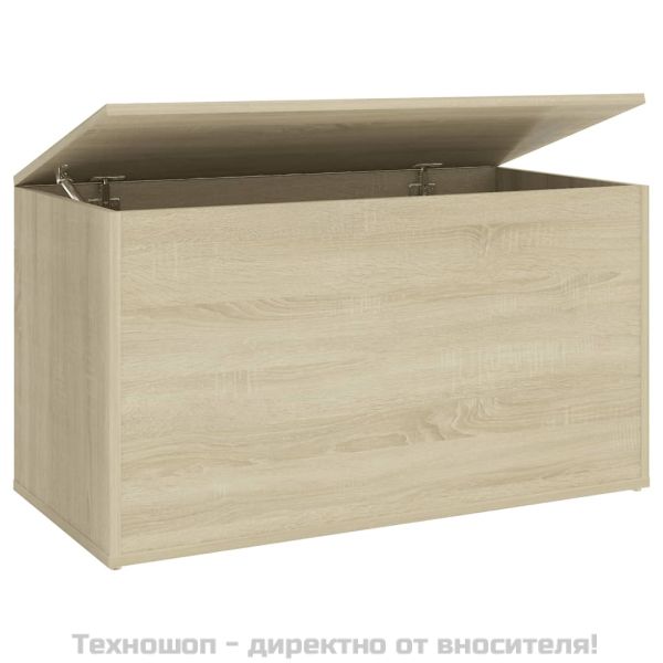Сандък за съхранение, сонома дъб, 84x42x46 см, инженерно дърво