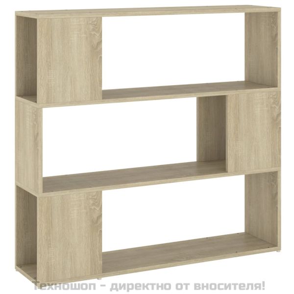 Библиотека/разделител за стая, дъб сонома, 100x24x94 см