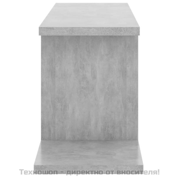 Стенен ТВ рафт, бетонно сив, 125x18x23 см, инженерно дърво