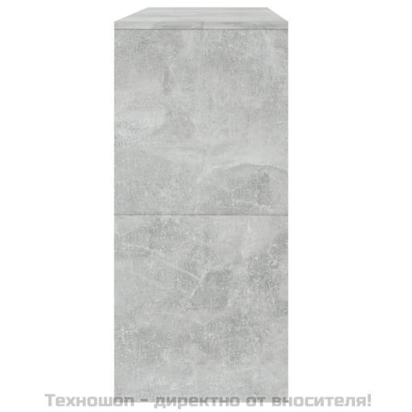 Конзолна маса, бетонно сива, 100x35x76,5 см, инженерно дърво
