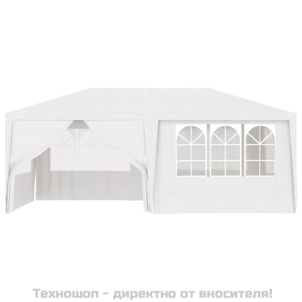 Професионална парти шатра със стени 4х6 м бяла 90 г/м²