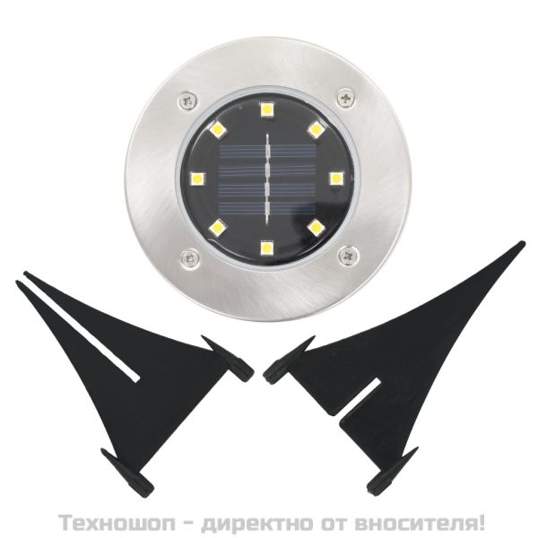 Соларни земни лампи, 8 бр, LED светлина, топло бели