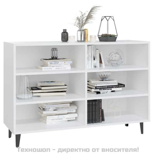 Сайдборд, бял, 103,5x35x70 см, инженерно дърво