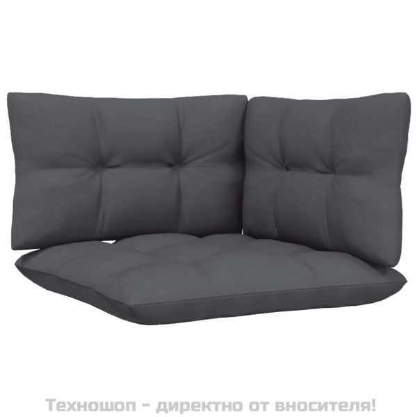 Градински 2-местен диван с възглавници, бял, борово дърво масив