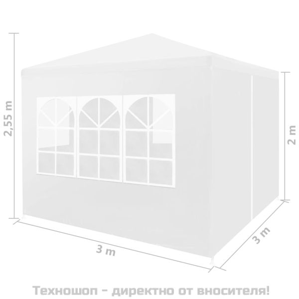 Парти шатра, 3х3 м, бяла