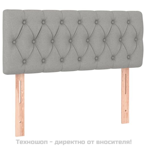 Боксспринг легло с матрак, светлосиво, 90x200 см, плат