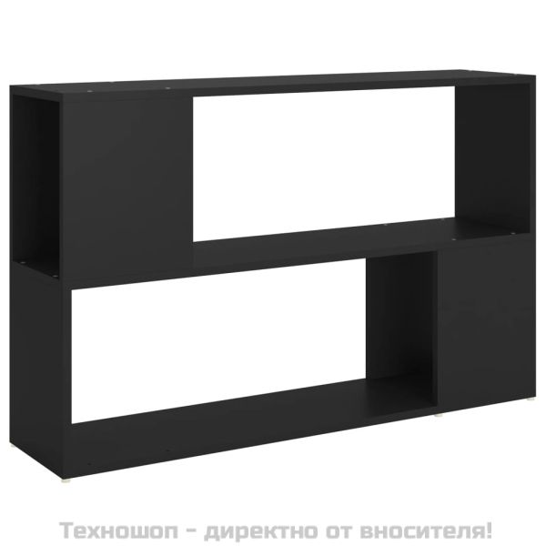 Библиотека, черна, 100x24x63 см, инженерно дърво