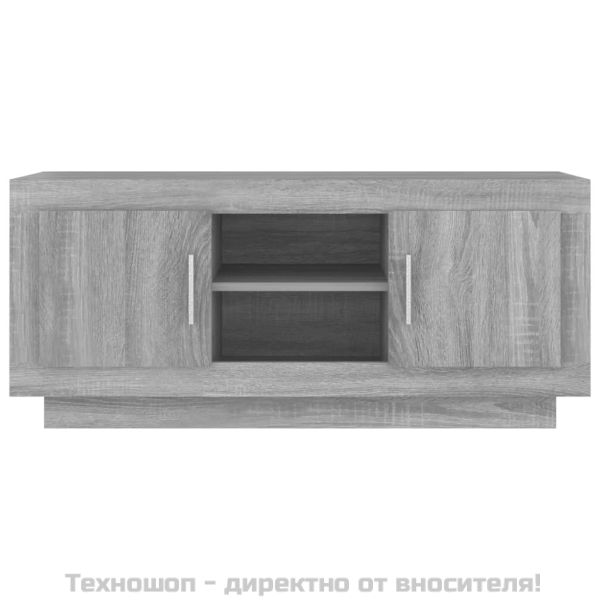 ТВ шкаф, сив сонома, 102x35x45 см, инженерно дърво