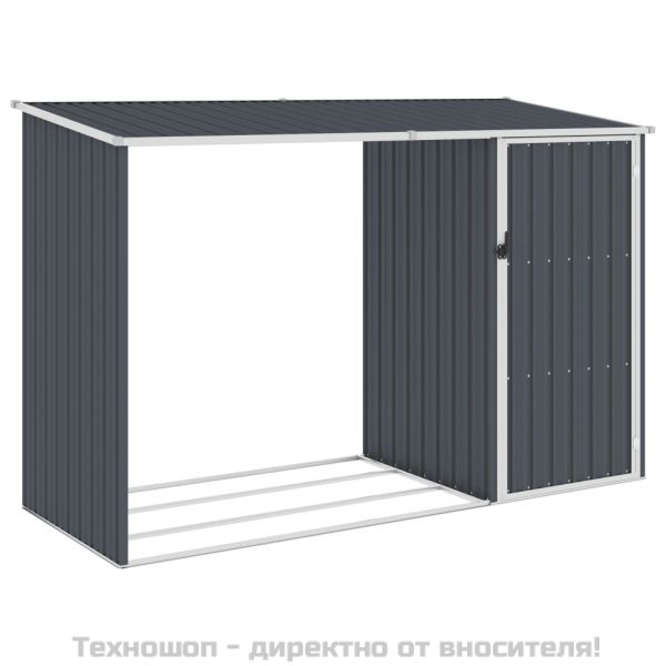 Градински навес антрацит 245x98x159 см поцинкована стомана