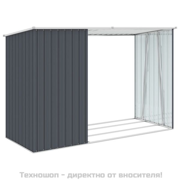 Градински навес антрацит 245x98x159 см поцинкована стомана