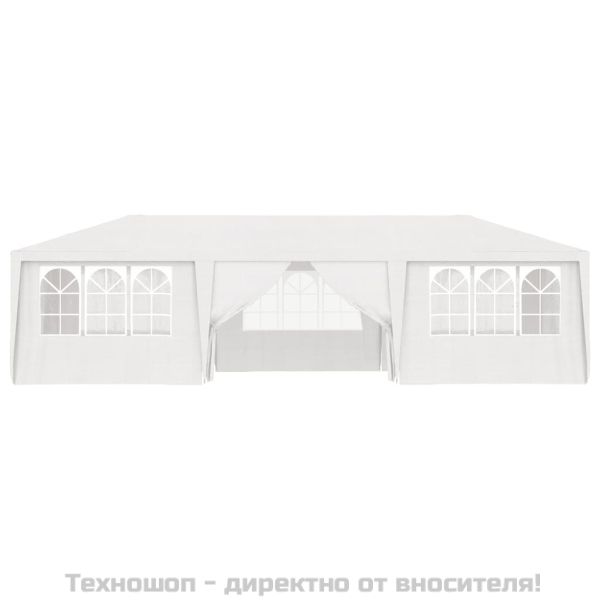 Професионална парти шатра със стени 4x9 м бяла 90 г/м²