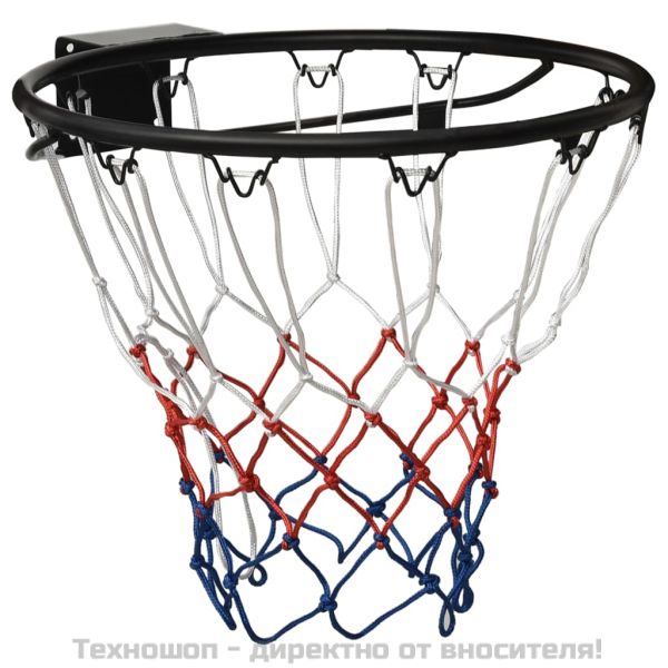 Баскетболен ринг, черен, 45 см, стомана