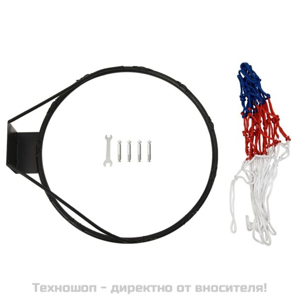 Баскетболен ринг, черен, 45 см, стомана