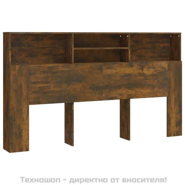 Табла за легло тип шкаф, опушен дъб, 180x19x103,5 см