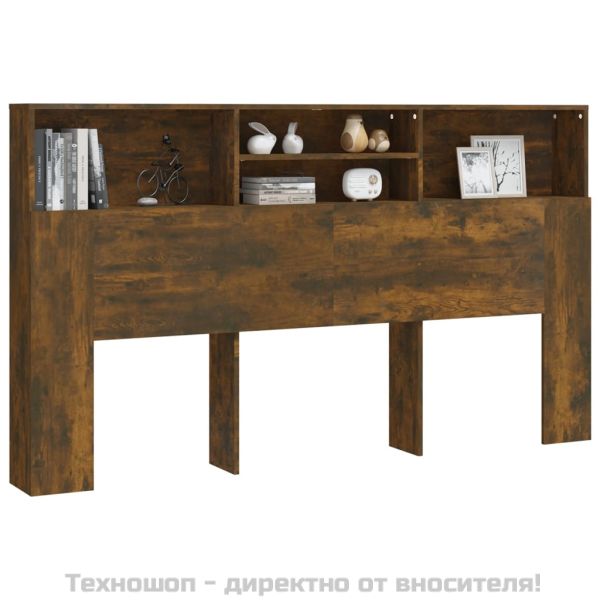 Табла за легло тип шкаф, опушен дъб, 180x19x103,5 см