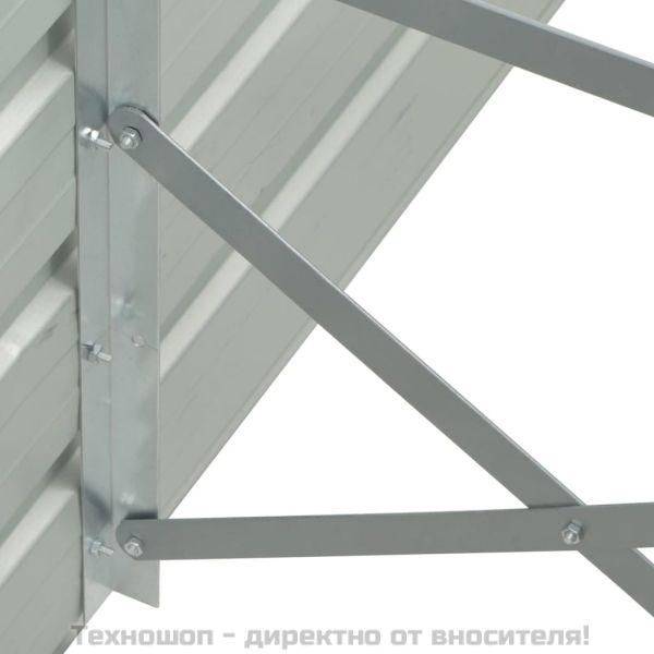 Повдигната леха, 320x40x77 см, поцинкована стомана, кафява