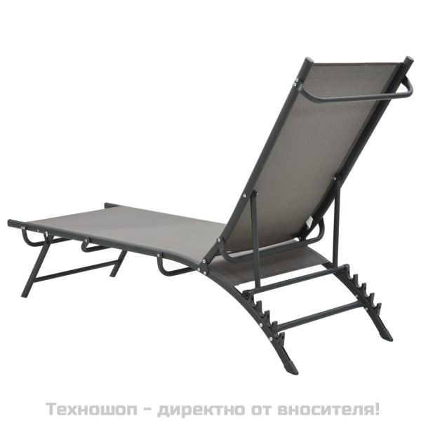 Шезлонги, 2 бр, textilene и стомана